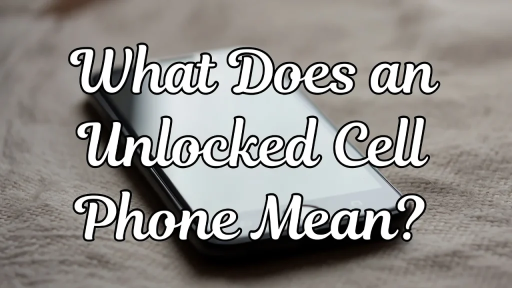 What Does an Unlocked Cell Phone Mean