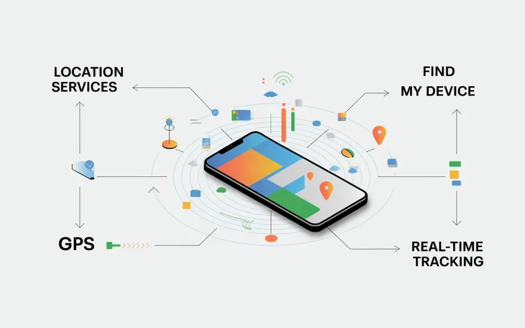 a smartphone tracking infographic