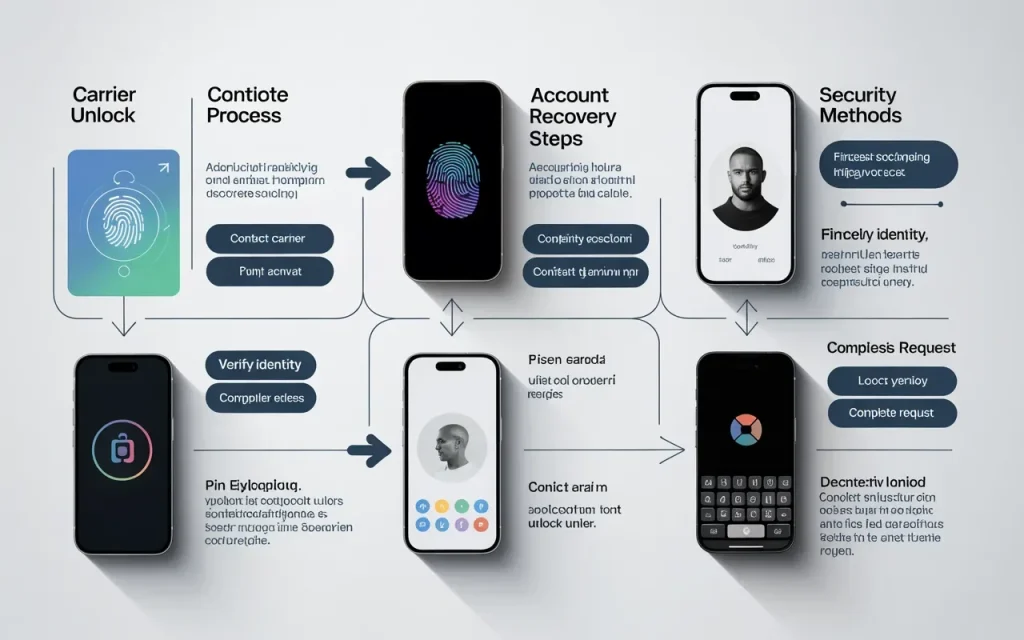 a smartphone unlocking infographic